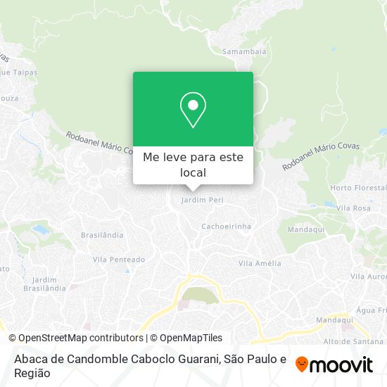 Abaca de Candomble Caboclo Guarani mapa