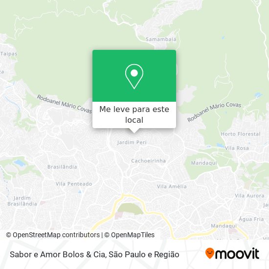 Sabor e Amor Bolos & Cia mapa