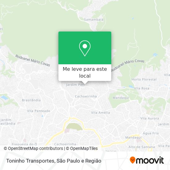 Toninho Transportes mapa