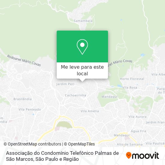 Associação do Condomínio Telefônico Palmas de São Marcos mapa