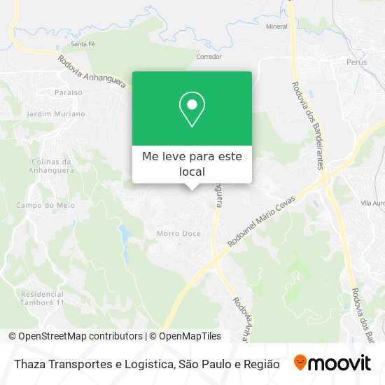 Thaza Transportes e Logistica mapa