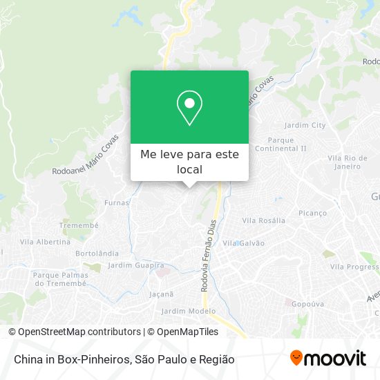 China in Box-Pinheiros mapa
