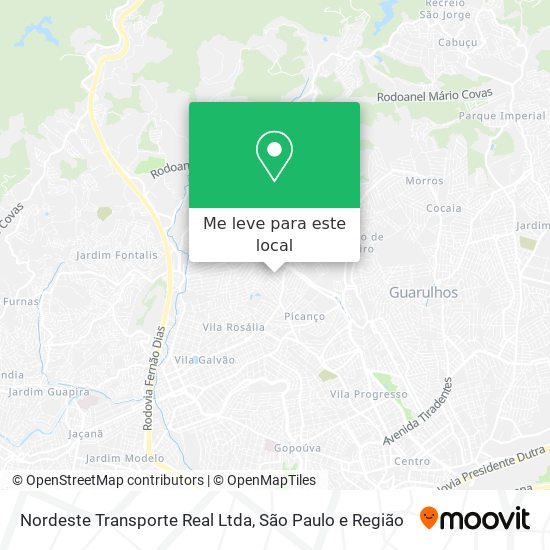 Nordeste Transporte Real Ltda mapa