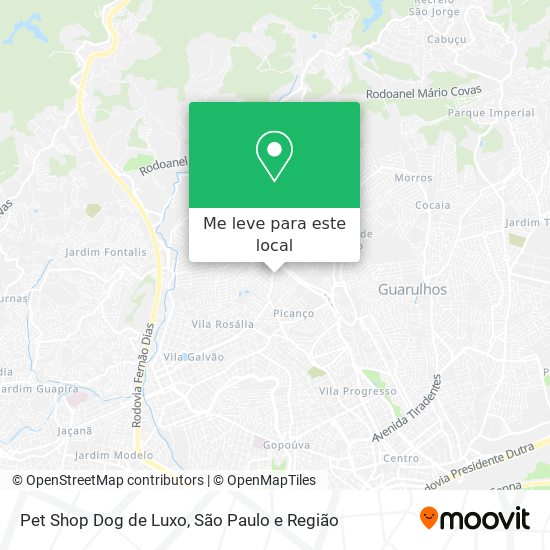 Pet Shop Dog de Luxo mapa