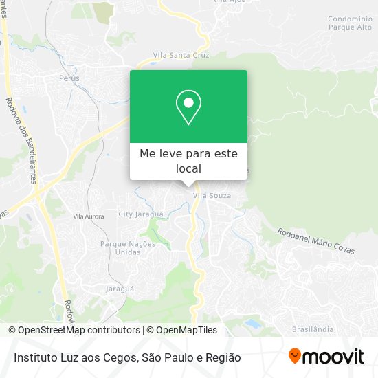 Instituto Luz aos Cegos mapa