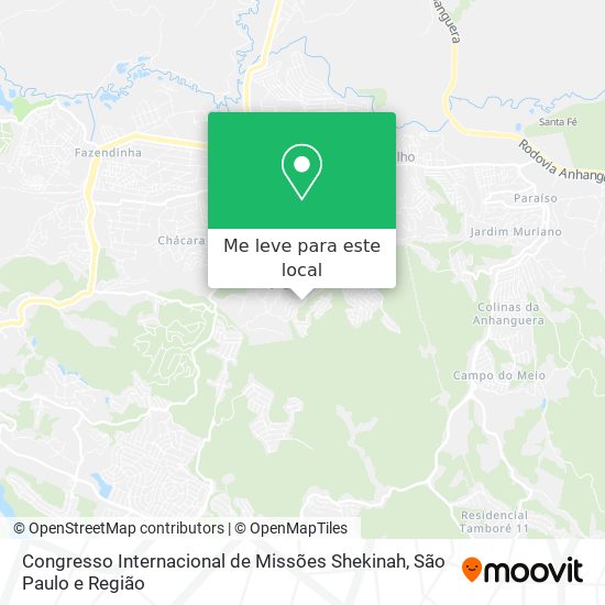 Congresso Internacional de Missões Shekinah mapa