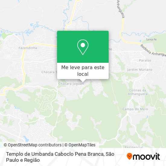 Templo de Umbanda Caboclo Pena Branca mapa