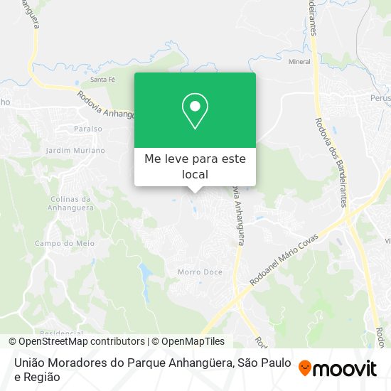 União Moradores do Parque Anhangüera mapa