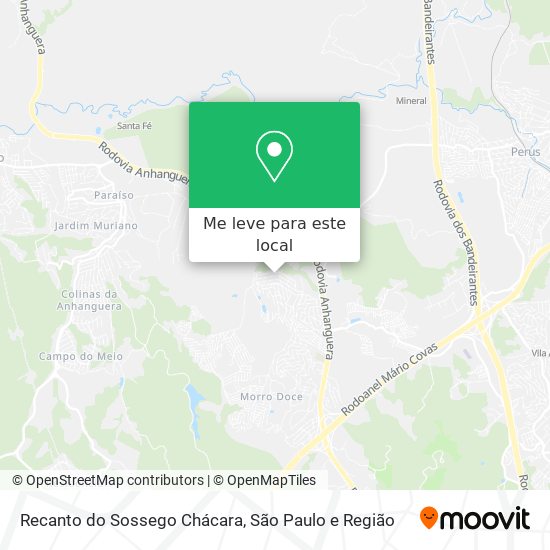 Recanto do Sossego Chácara mapa
