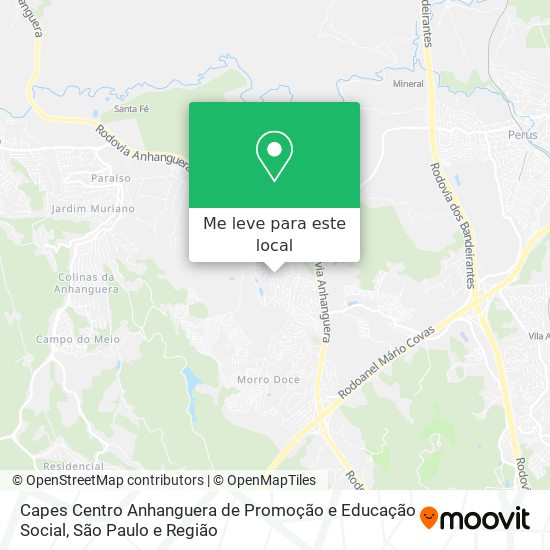 Capes Centro Anhanguera de Promoção e Educação Social mapa