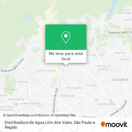 Distribuidora de Agua Lirio dos Vales mapa