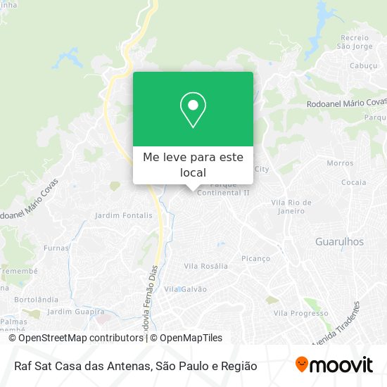 Raf Sat Casa das Antenas mapa