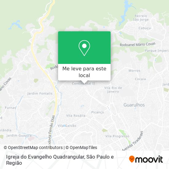 Igreja do Evangelho Quadrangular mapa