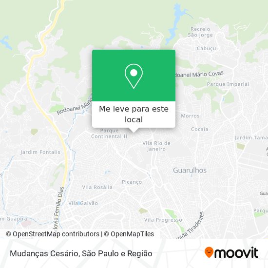 Mudanças Cesário mapa