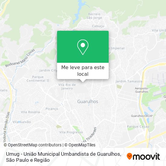 Umug - União Municipal Umbandista de Guarulhos mapa