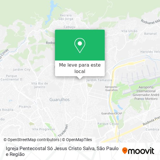 Igreja Pentecostal Só Jesus Cristo Salva mapa