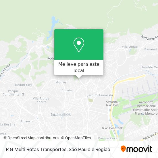 R G Multi Rotas Transportes mapa
