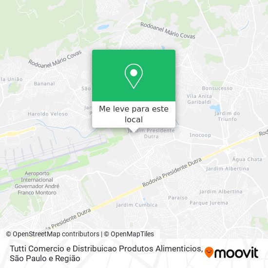 Tutti Comercio e Distribuicao Produtos Alimenticios mapa