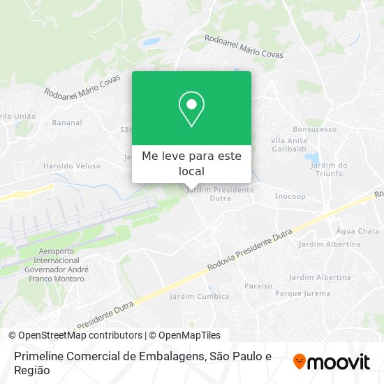 Primeline Comercial de Embalagens mapa