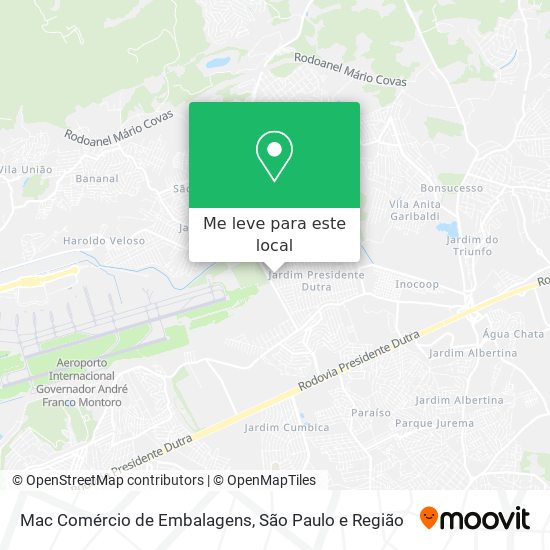 Mac Comércio de Embalagens mapa