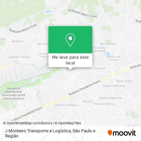 J Monteiro Transporte e Logistica mapa