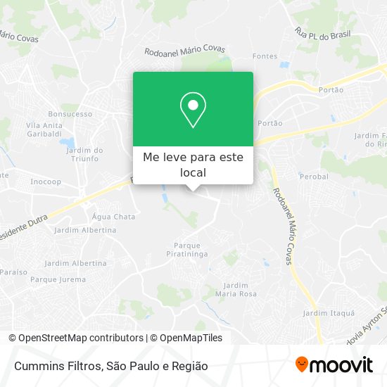 Cummins Filtros mapa
