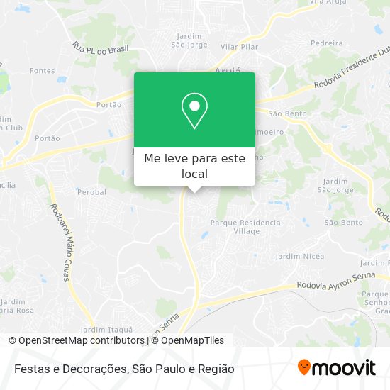 Festas e Decorações mapa