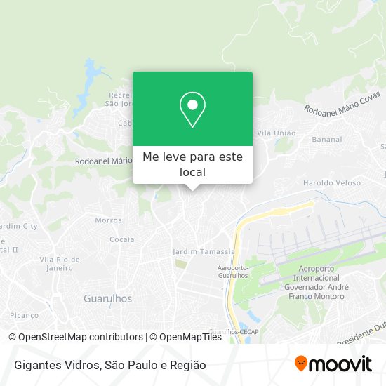 Gigantes Vidros mapa