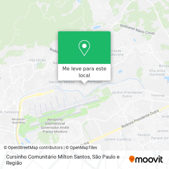 Cursinho Comunitário Milton Santos mapa