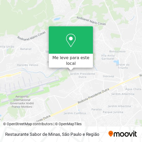 Restaurante Sabor de Minas mapa