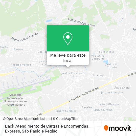 Back Atendimento de Cargas e Encomendas Express mapa