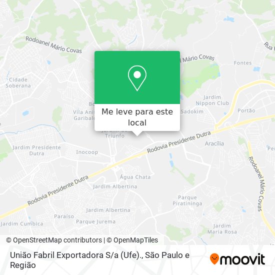 União Fabril Exportadora S / a (Ufe). mapa