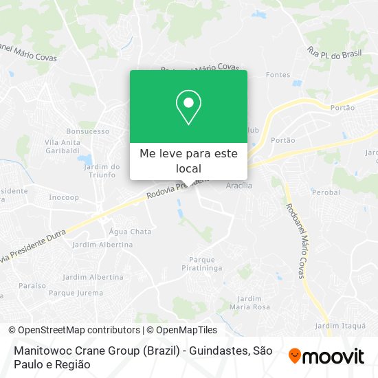 Manitowoc Crane Group (Brazil) - Guindastes mapa