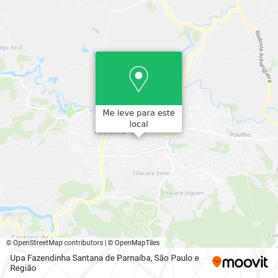 Upa Fazendinha Santana de Parnaíba mapa