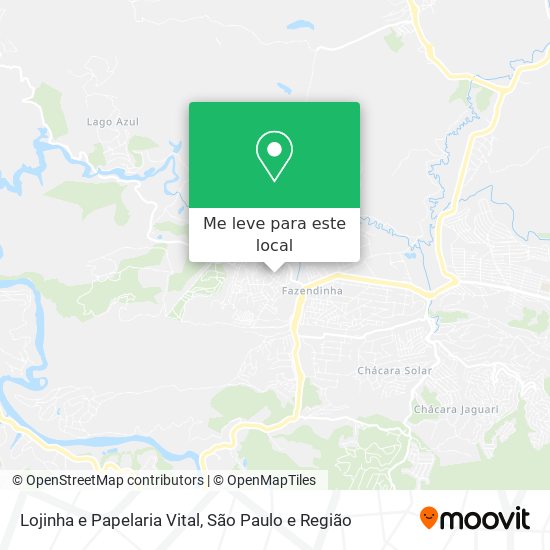 Lojinha e Papelaria Vital mapa