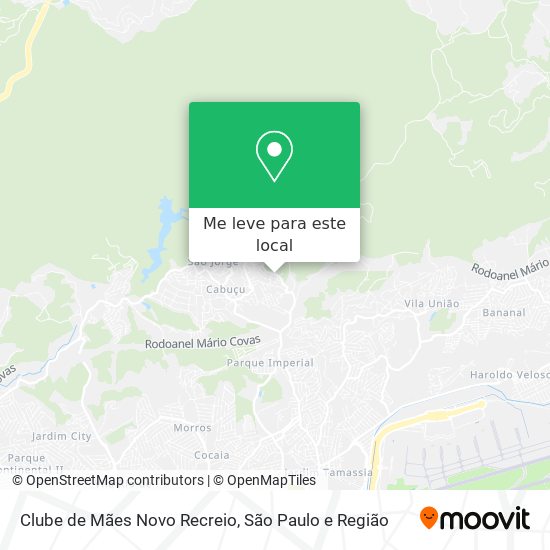 Clube de Mães Novo Recreio mapa