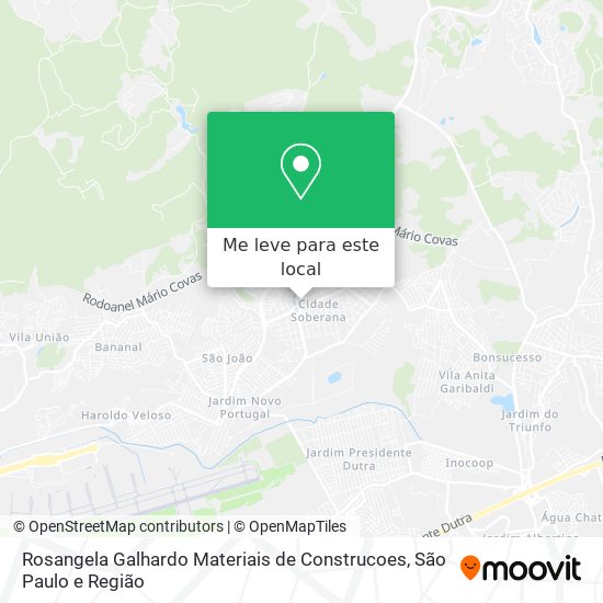 Rosangela Galhardo Materiais de Construcoes mapa