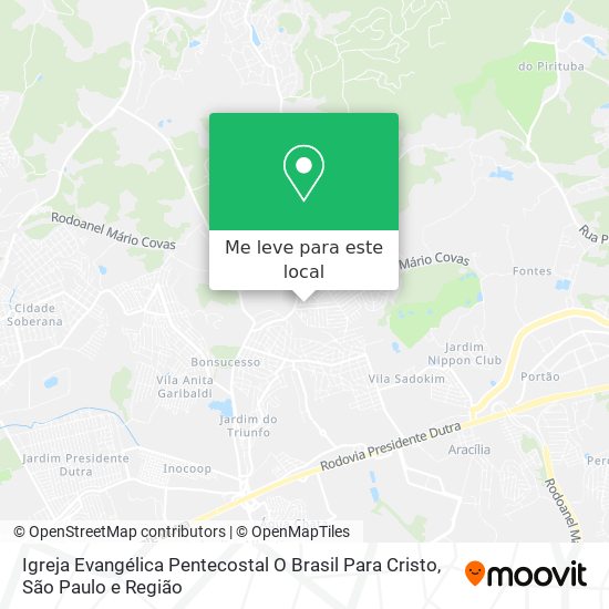 Igreja Evangélica Pentecostal O Brasil Para Cristo mapa