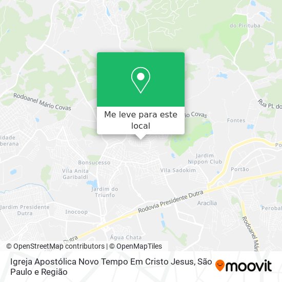Igreja Apostólica Novo Tempo Em Cristo Jesus mapa