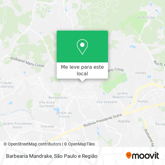 Barbearia Mandrake mapa