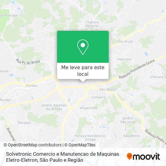 Solvetronic Comercio e Manutencao de Maquinas Eletro-Eletron mapa