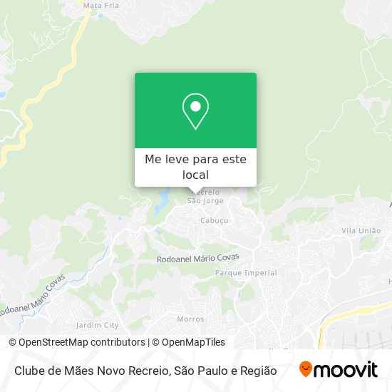 Clube de Mães Novo Recreio mapa
