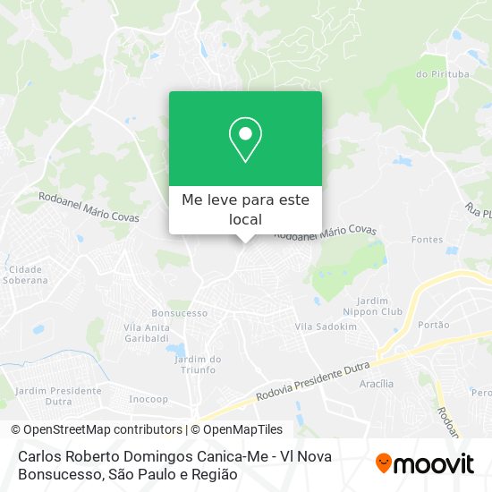 Carlos Roberto Domingos Canica-Me - Vl Nova Bonsucesso mapa