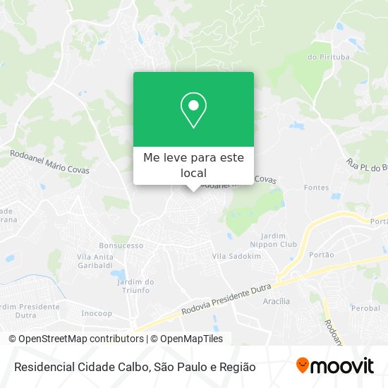 Residencial Cidade Calbo mapa