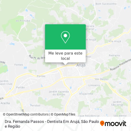 Dra. Fernanda Passos - Dentista Em Arujá mapa