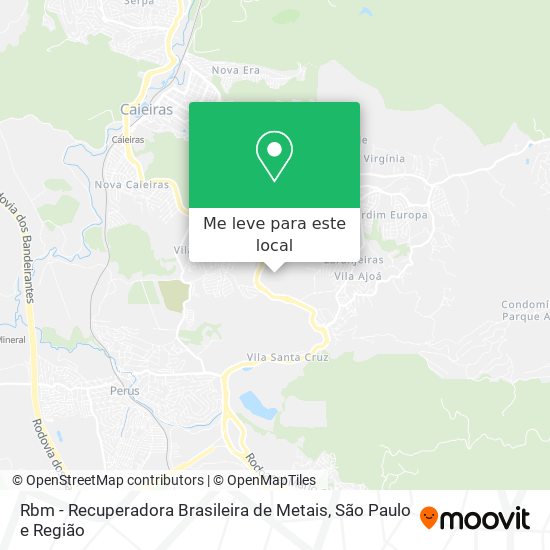 Rbm - Recuperadora Brasileira de Metais mapa