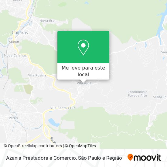Azania Prestadora e Comercio mapa