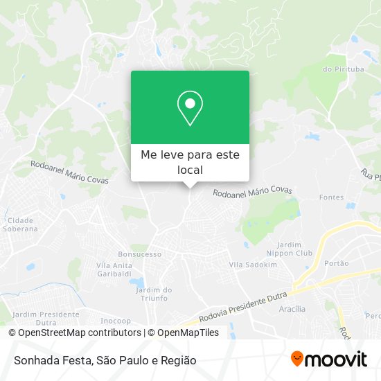 Sonhada Festa mapa