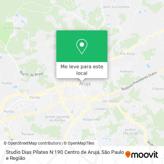Studio Dias Pilates N:190 Centro de Arujá mapa