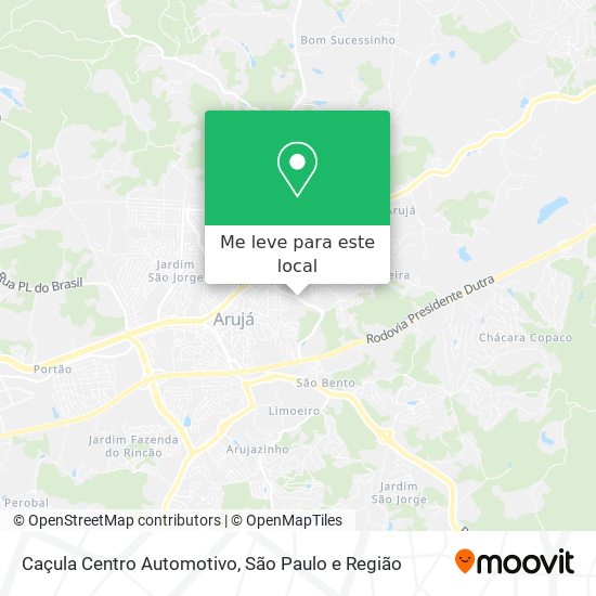 Caçula Centro Automotivo mapa